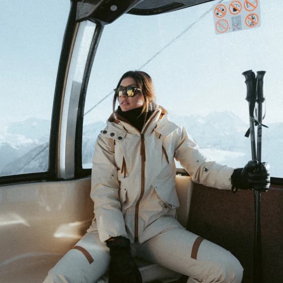 Elin Silverio in a gondola